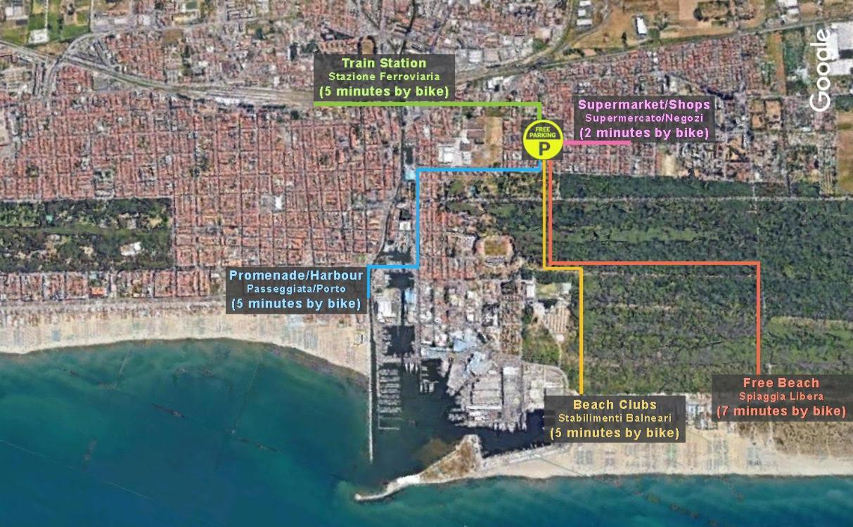 Stylish, modern, just renovated large apartment Viareggio Exteriör bild